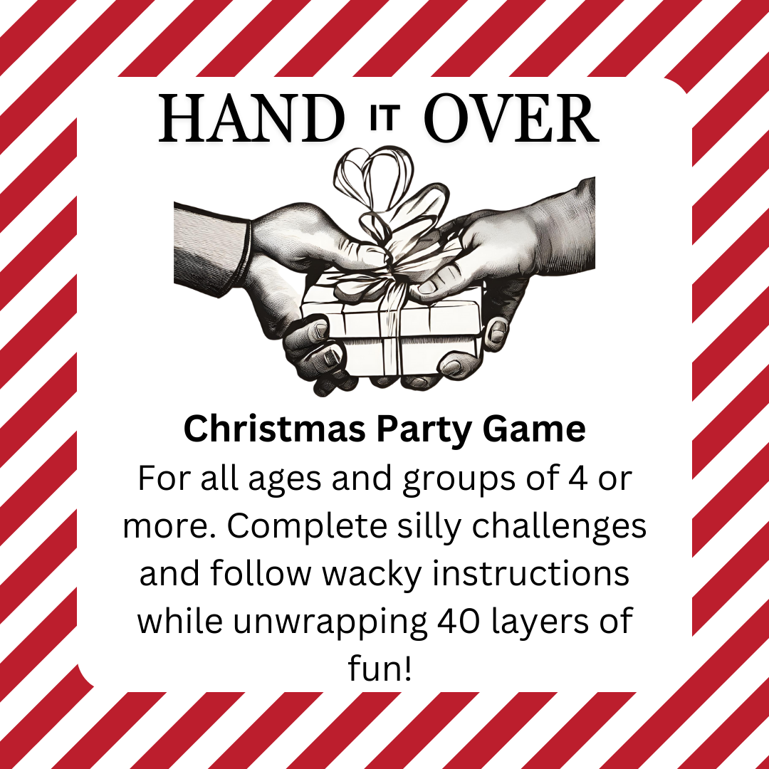 Christmas Party Game- Hand It Over- Printable