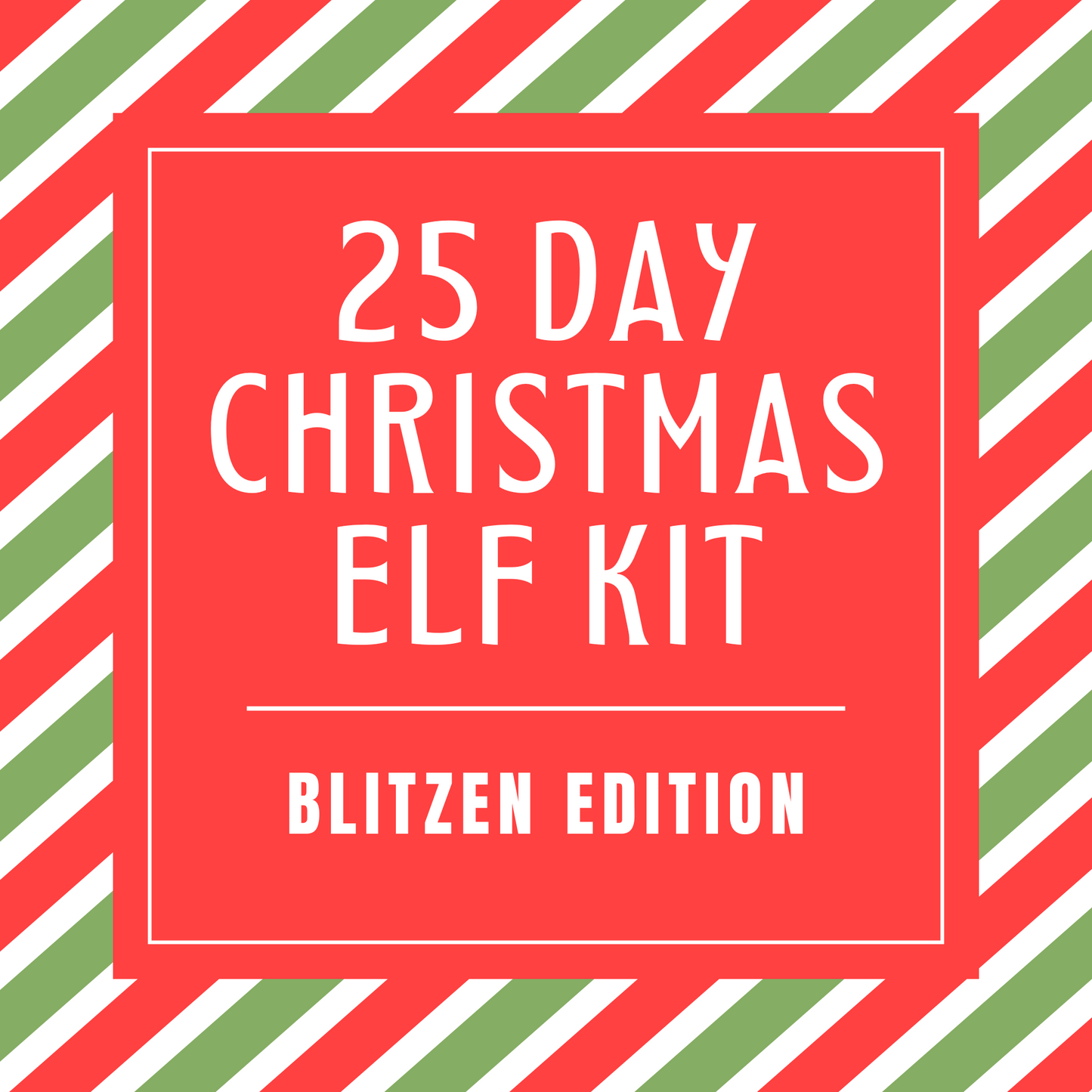 25 Day Elf Kit Product Label Blitzen