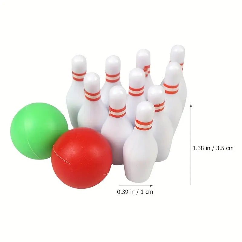 Elf Bowling Set- Mini Pins & Ball Game