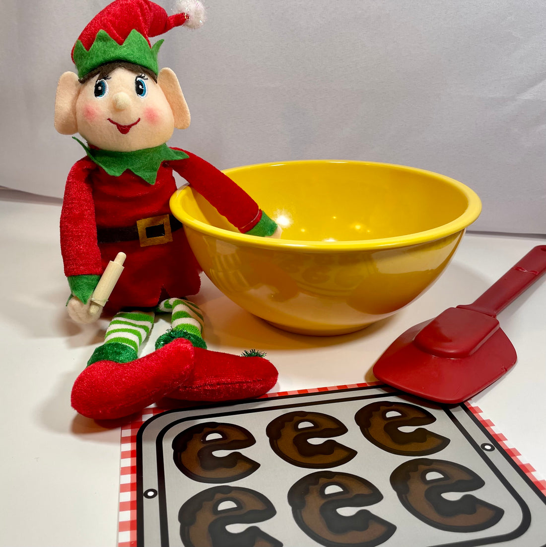Elf on the Shelf Idea Baking Brownies