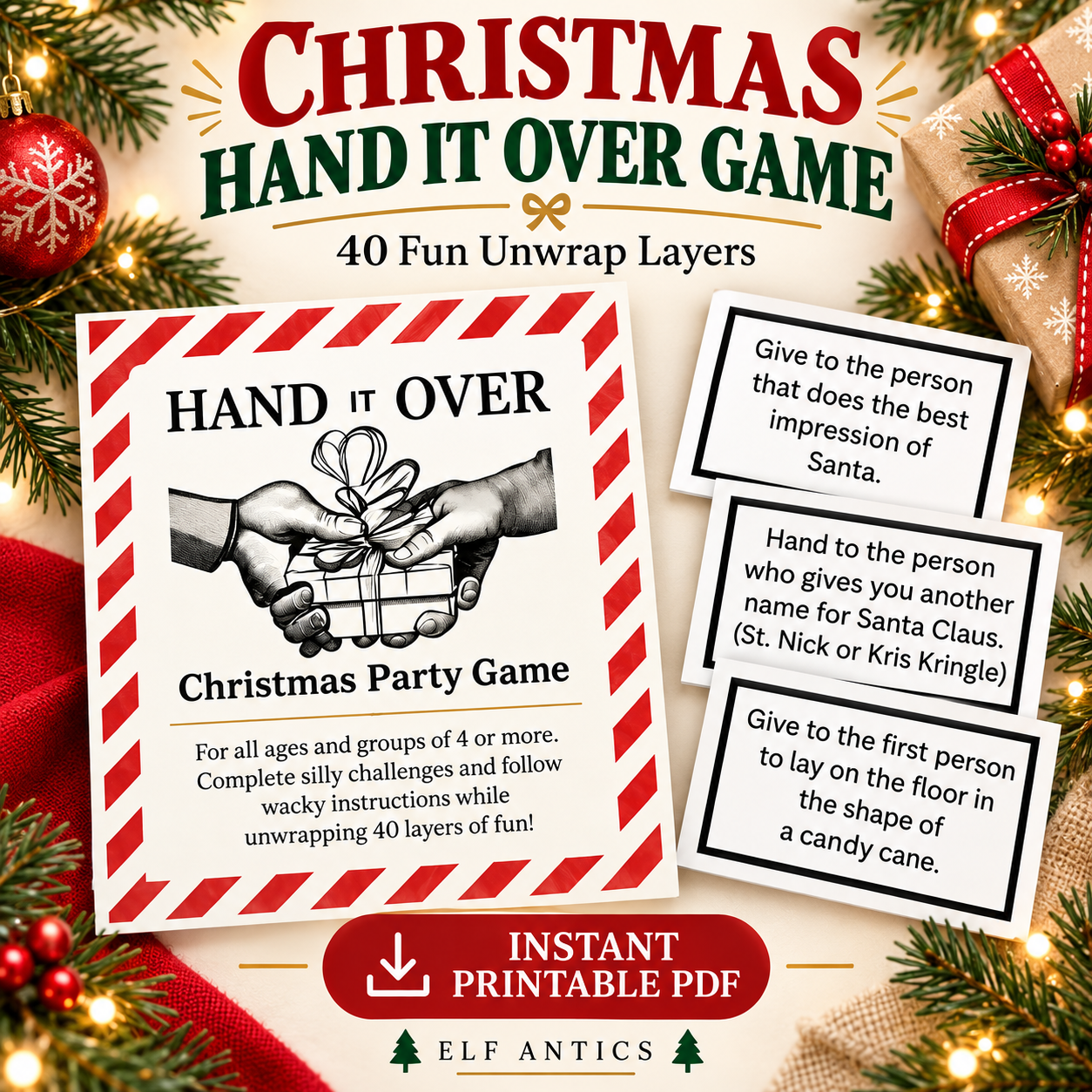 Christmas Hand It Over Party Game – Printable PDF