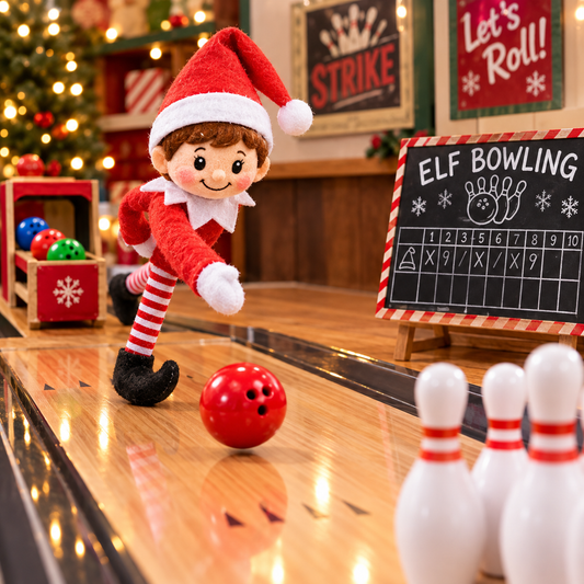 Elf Bowling Set- Mini Pins & Ball Game