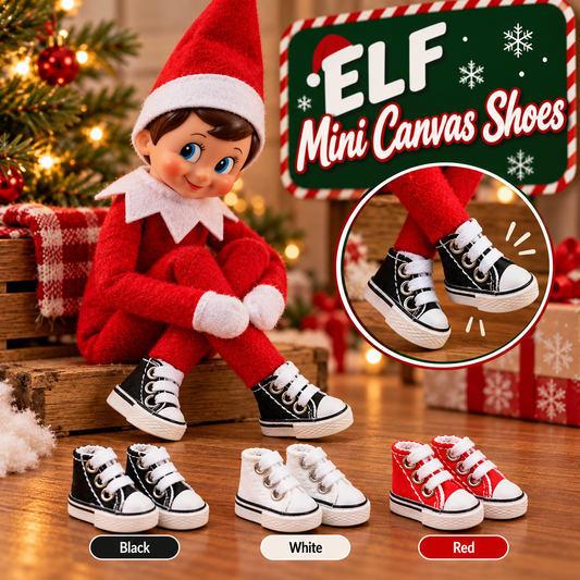 Mini Elf Sneakers- Canvas Holiday Shoes