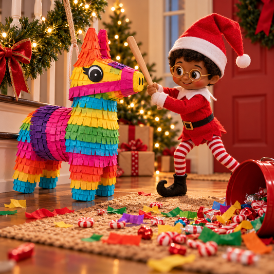 Elf-Sized Piñata – Mini Fiesta Holiday Prop