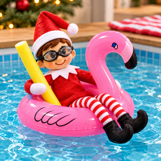 Elf Pool Float with Noodle & Goggles- Summer Fun Set