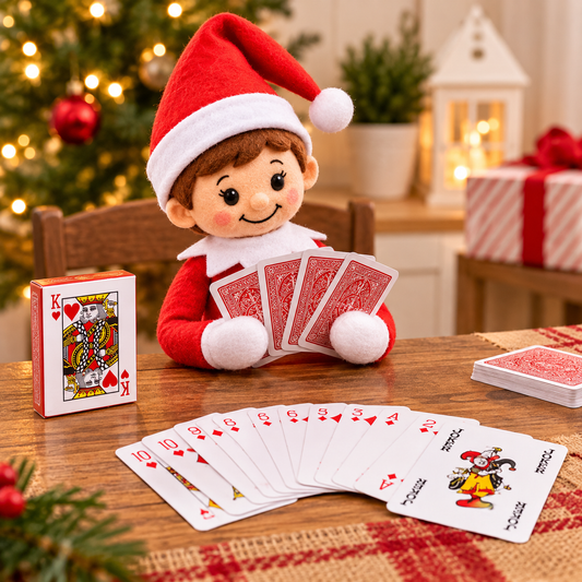 Elf Mini Playing Cards- Tiny Game Prop for Holiday Fun