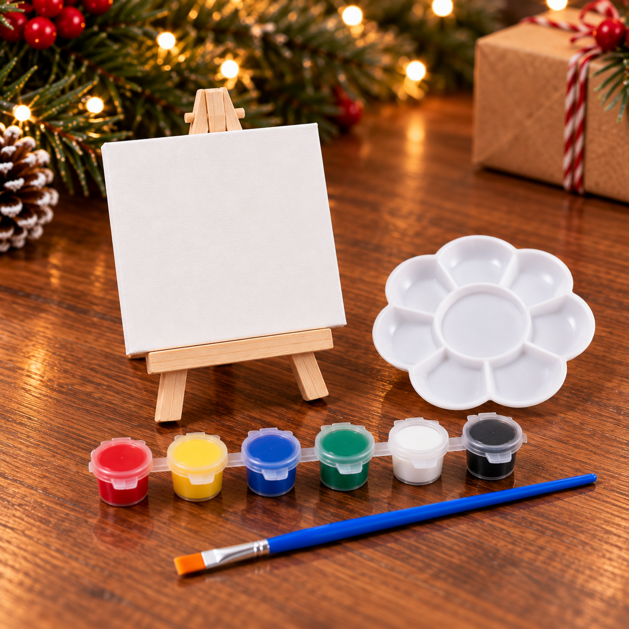 Elf Painting Set- Mini Canvas & Easel Prop