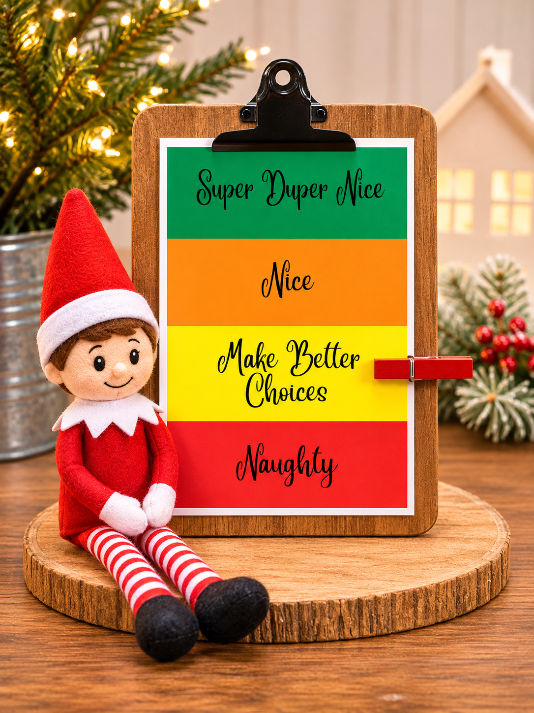 Dasher behavior chart with red clothespin