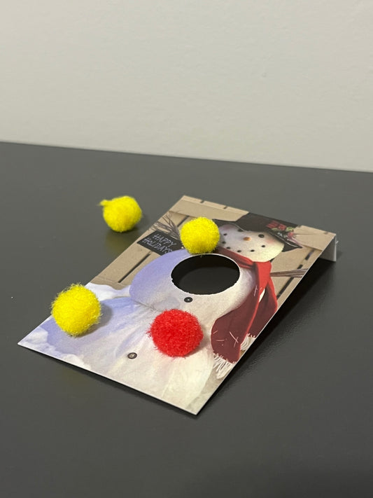 Mini Elf Cornhole Set with pom-pom bags