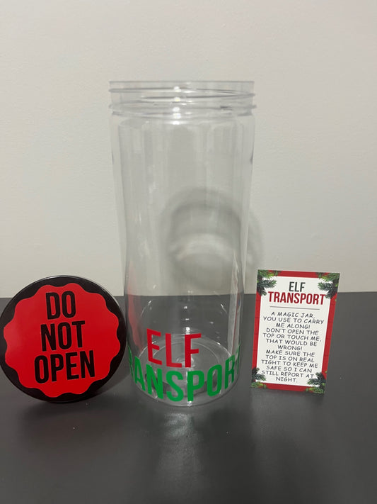 Elf Transport Jar with lid and instruction card