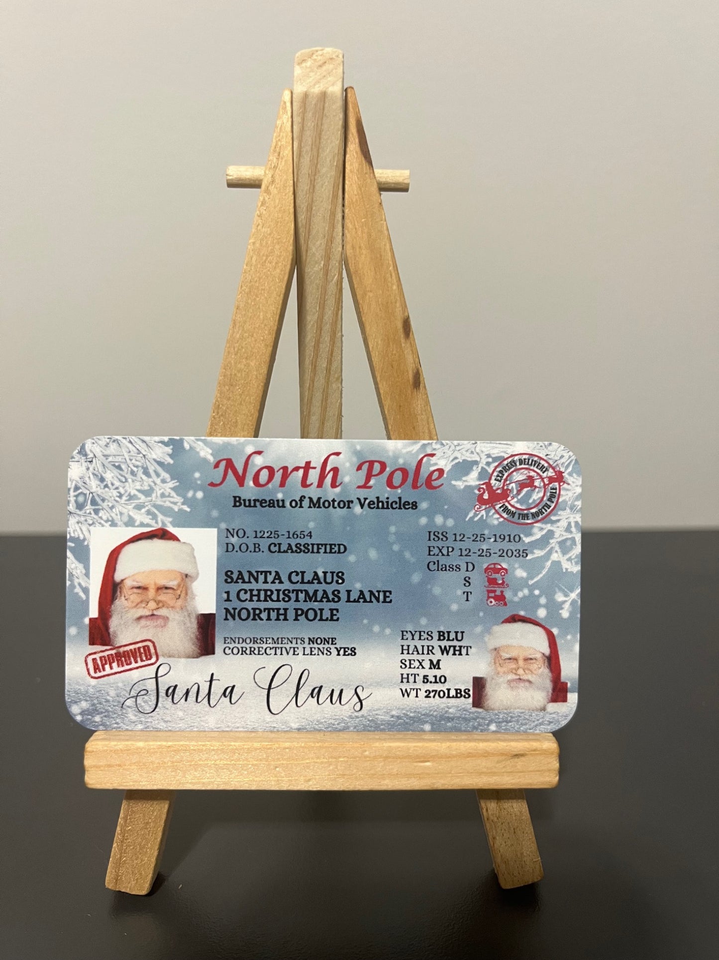 Santa's Lost Driver's License front