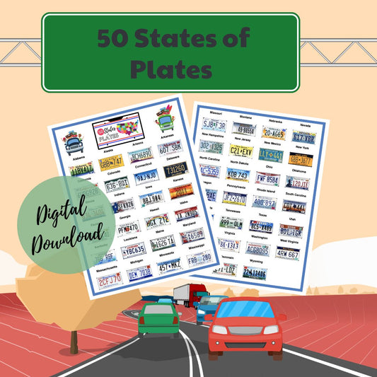 50 States of Plates Roadtrip Game - Elf Antics