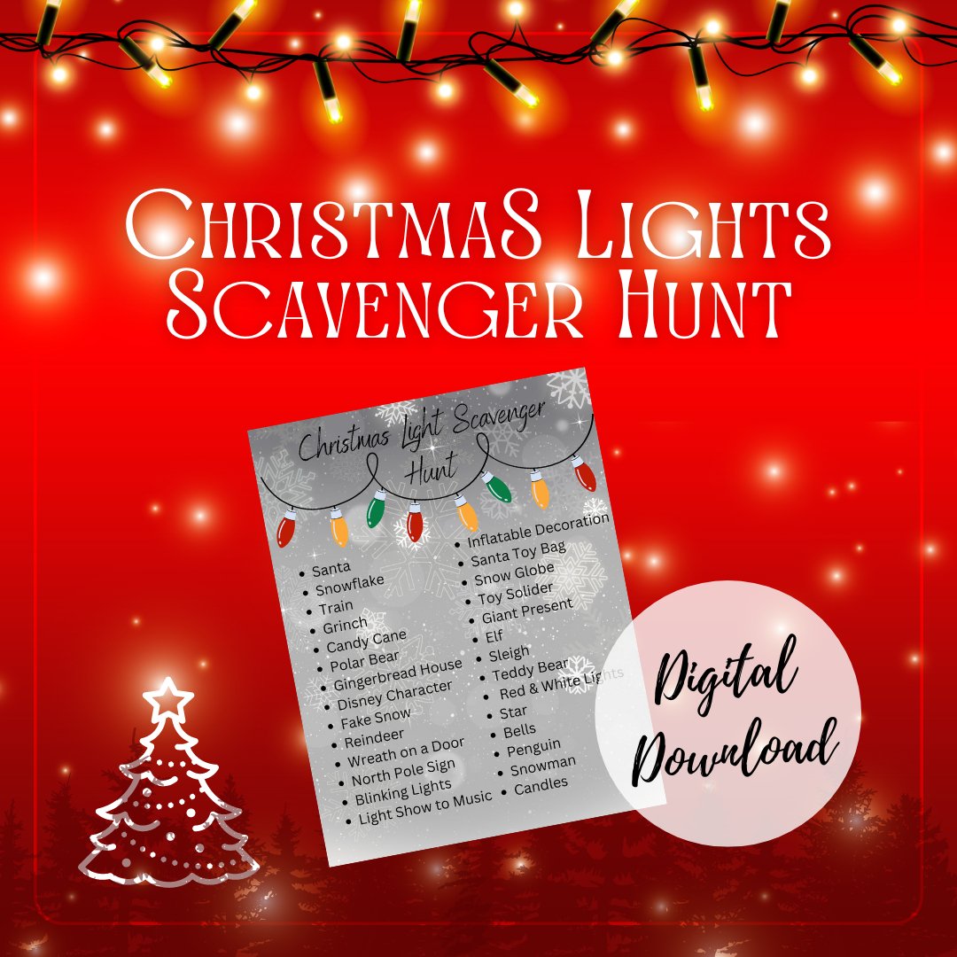 Christmas Light Scavenger Hunt - Elf Antics